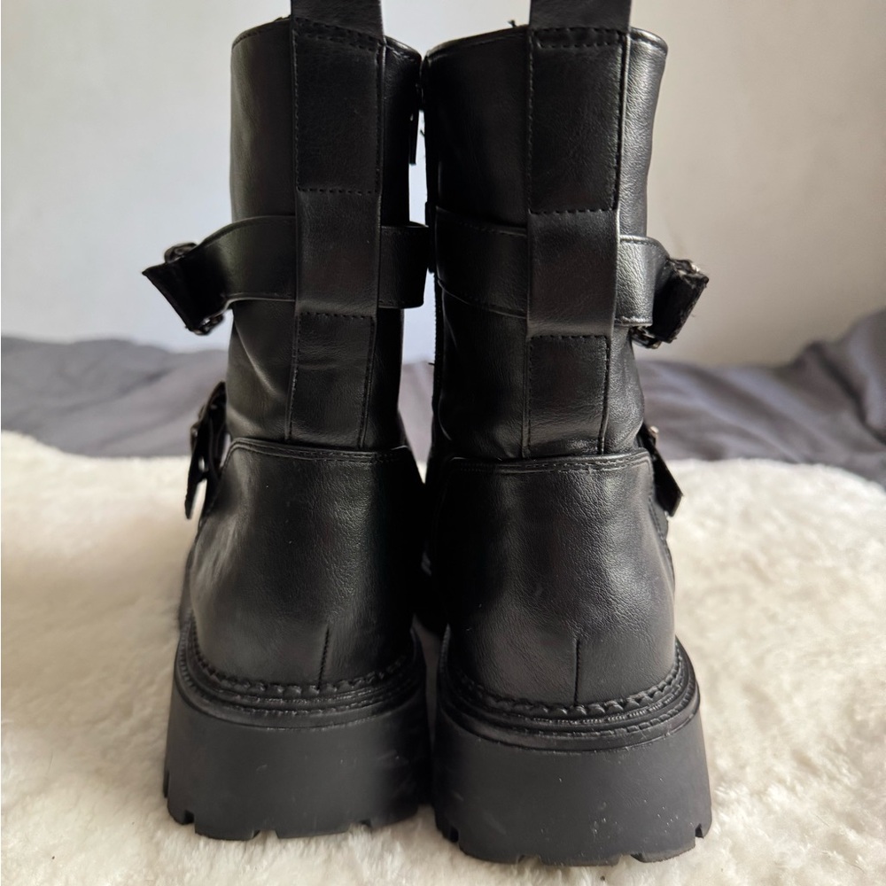 Sincerely Jules Black Combat Boots - Picture 4 of 4